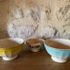 Antique faceted bowls