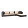 Canapé d’angle en cuir et tissu, modèle Feng Didier Gomez pour Ligne Roset