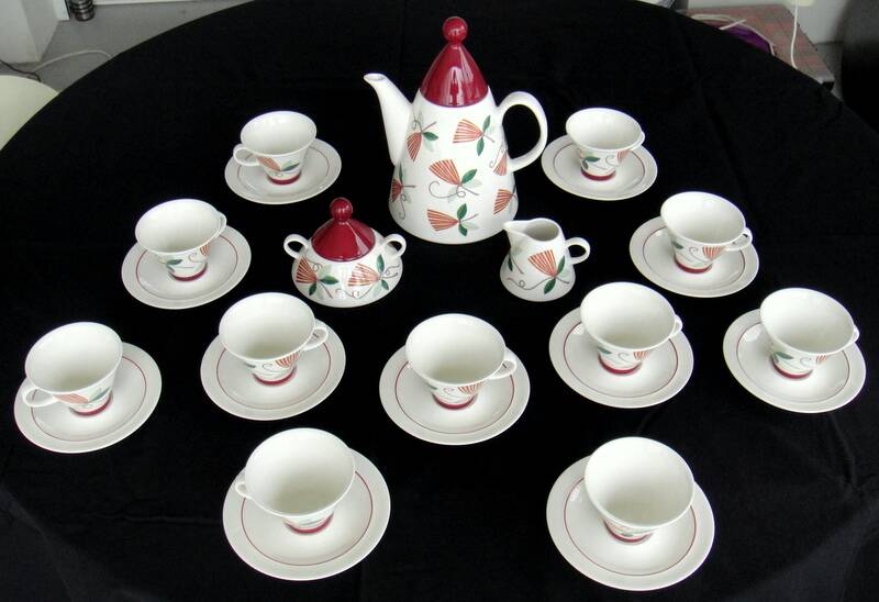 Vintage coffee service ARABIA of FINLAND 25 pieces