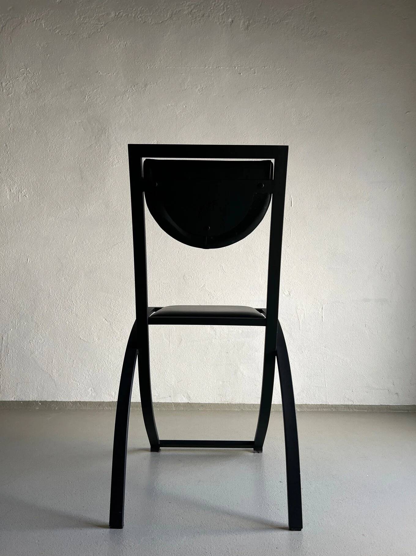 4 Black Sinus Chairs by Karl Friedrich Förster | Germany | 1990s