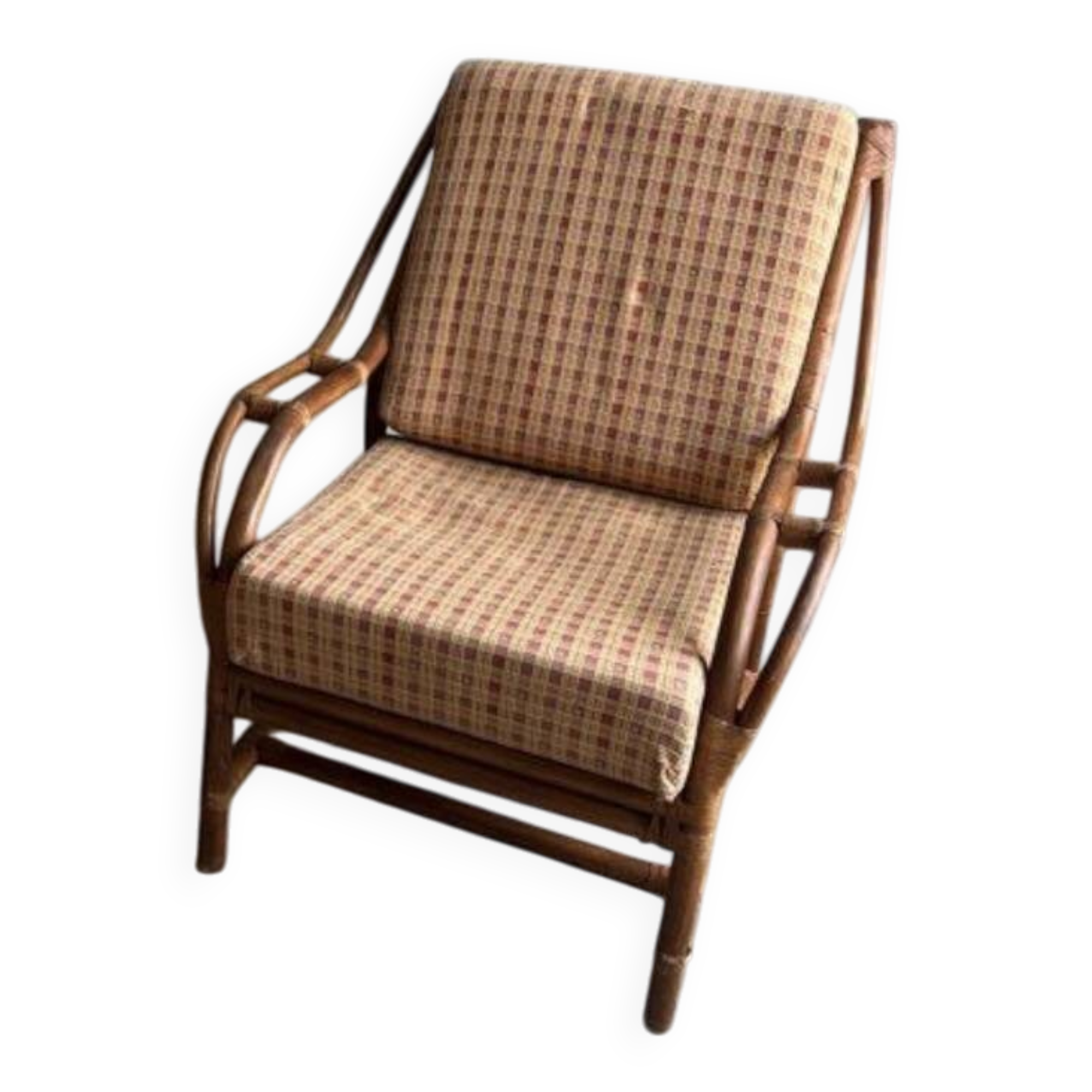 Vintage rattan armchair