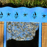 Bamboo and sailor mirror 42x67cm