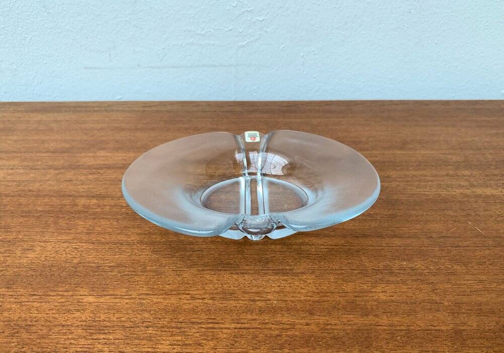 Vintage Danish glass bowl by Holmegaard, 1970s.