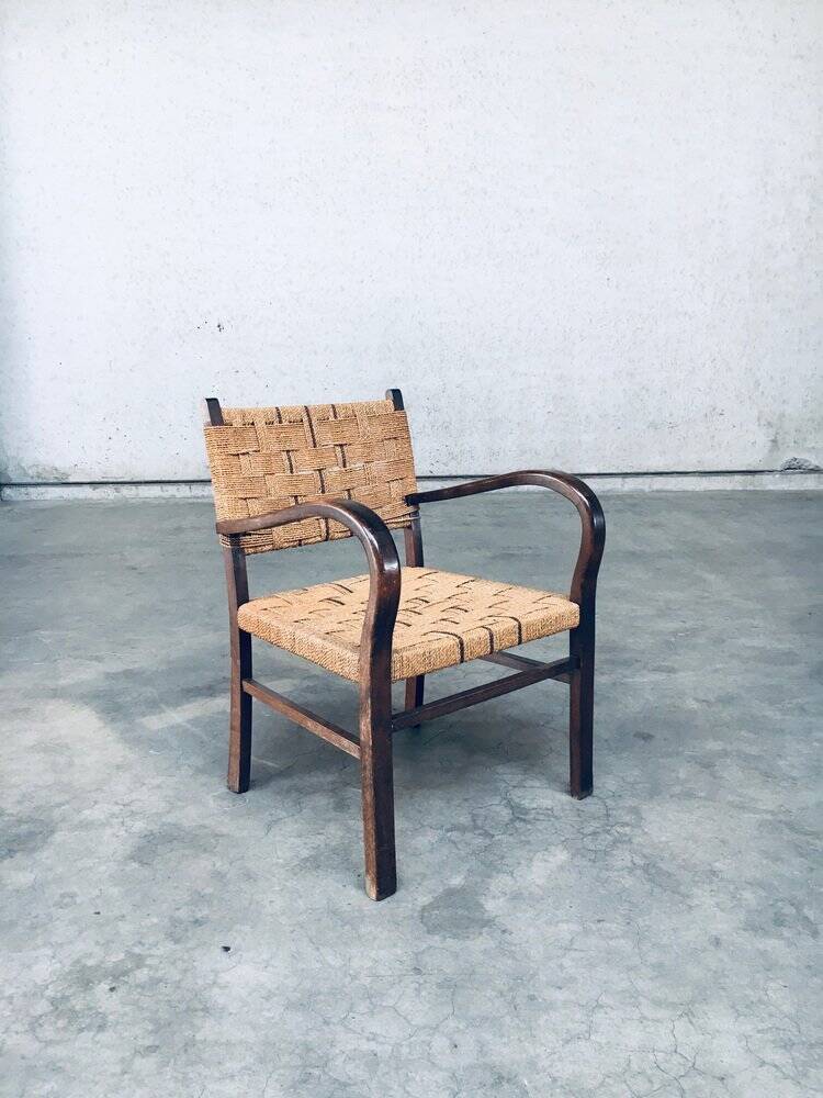 Bauhaus Style Rope Armchair by Axel Larsson, 1930s