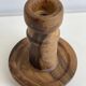 Olive wood candle holder