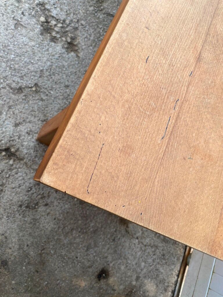 Solid oak dining farm table to eat 1950 220x77x75cm