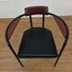Artelano leather and wood office chair, 80s