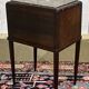 Art Deco bedside table in rosewood, walnut burl, and marble top.
