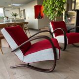 Paire de fauteuils Jindrich Halabala H269