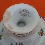 Compotier with floral decoration Faience of Sarreguemines 1960