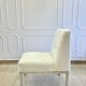 Paire de chauffeuses vintage bouclette blanche – design années 70