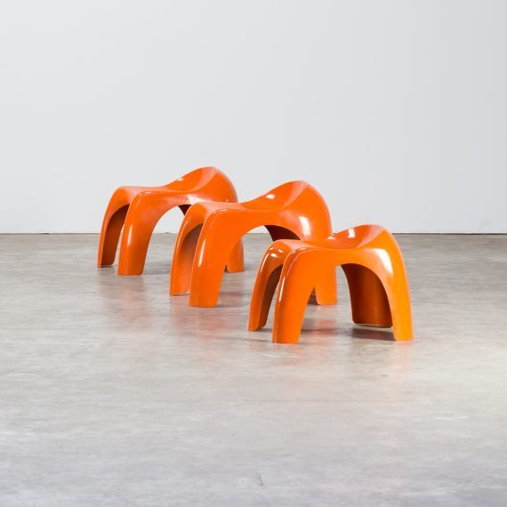 Three stool 'Efebo' Stacy Dukes of the 1960s for Artemide