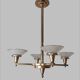 Chandelier Art Deco geometric shape, vintage c 1935