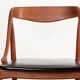 Set of 6 Danish chairs in teak and skai, model 16, Johannes Andersen.