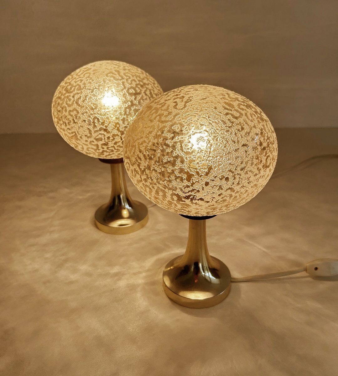 Pair Vintage Space Age table lamps, 1970s,