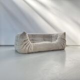 Beige Amrest Togo Sofa attributed to Michel Ducaroy for Ligne Roset, 1970s.