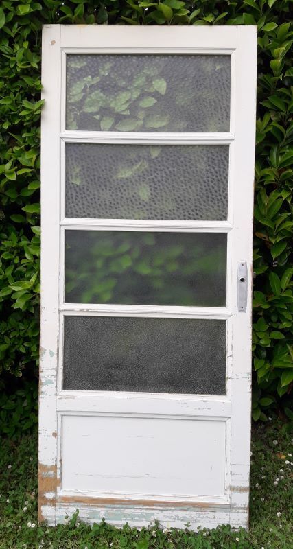 Door vintage translucent glazing