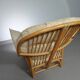 Oversized rattan / bamboo lounge chair with original cushions. 1970s