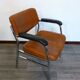 Fauteuil vintage marron et noir 1970