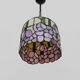 Tiffany pendant lamp in glass paste with floral decoration.