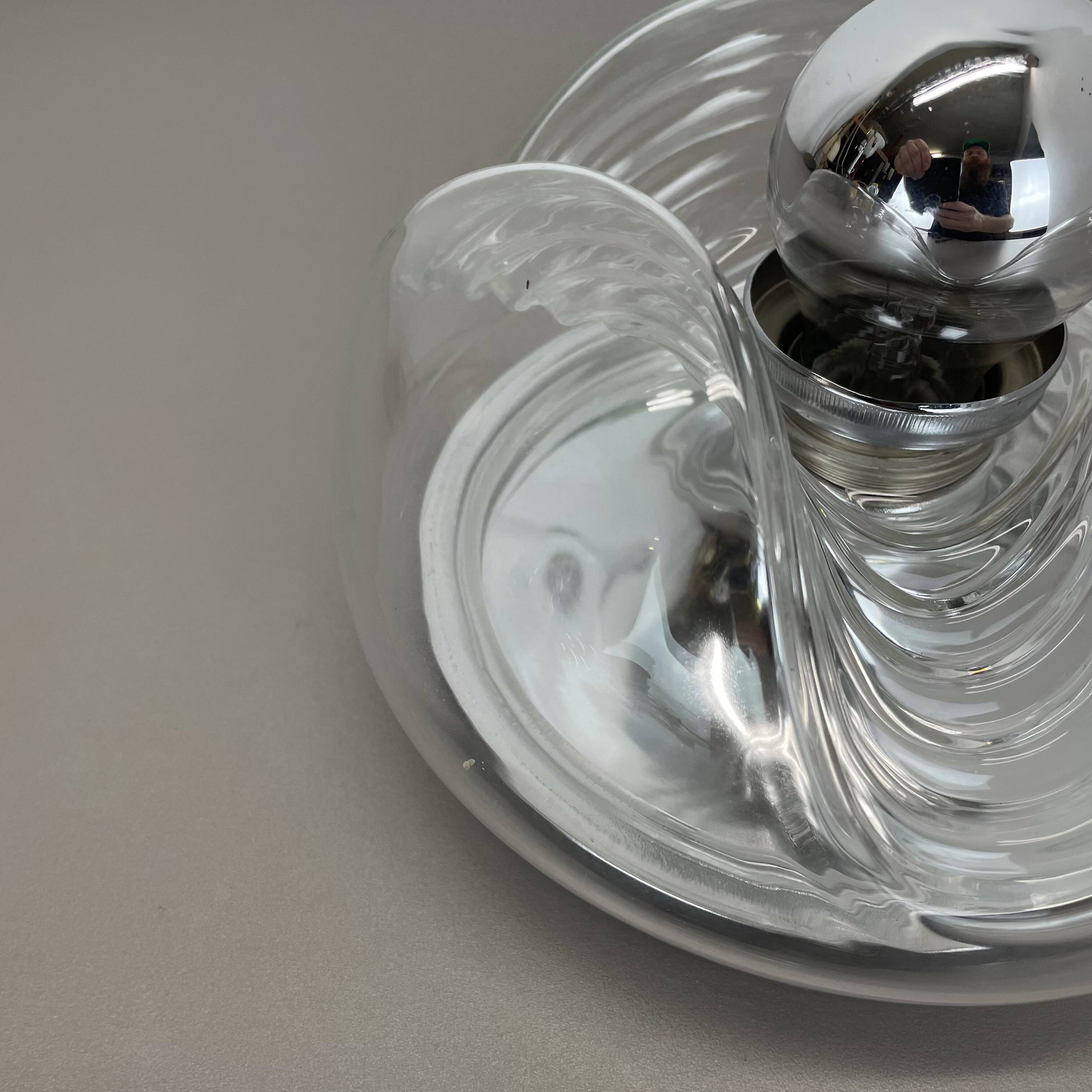 22cm "Wave" Wall Ceiling Light by Koch and Lowy, Peill & Putzler, Germany