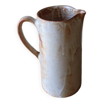 Enamelled stoneware pitcher