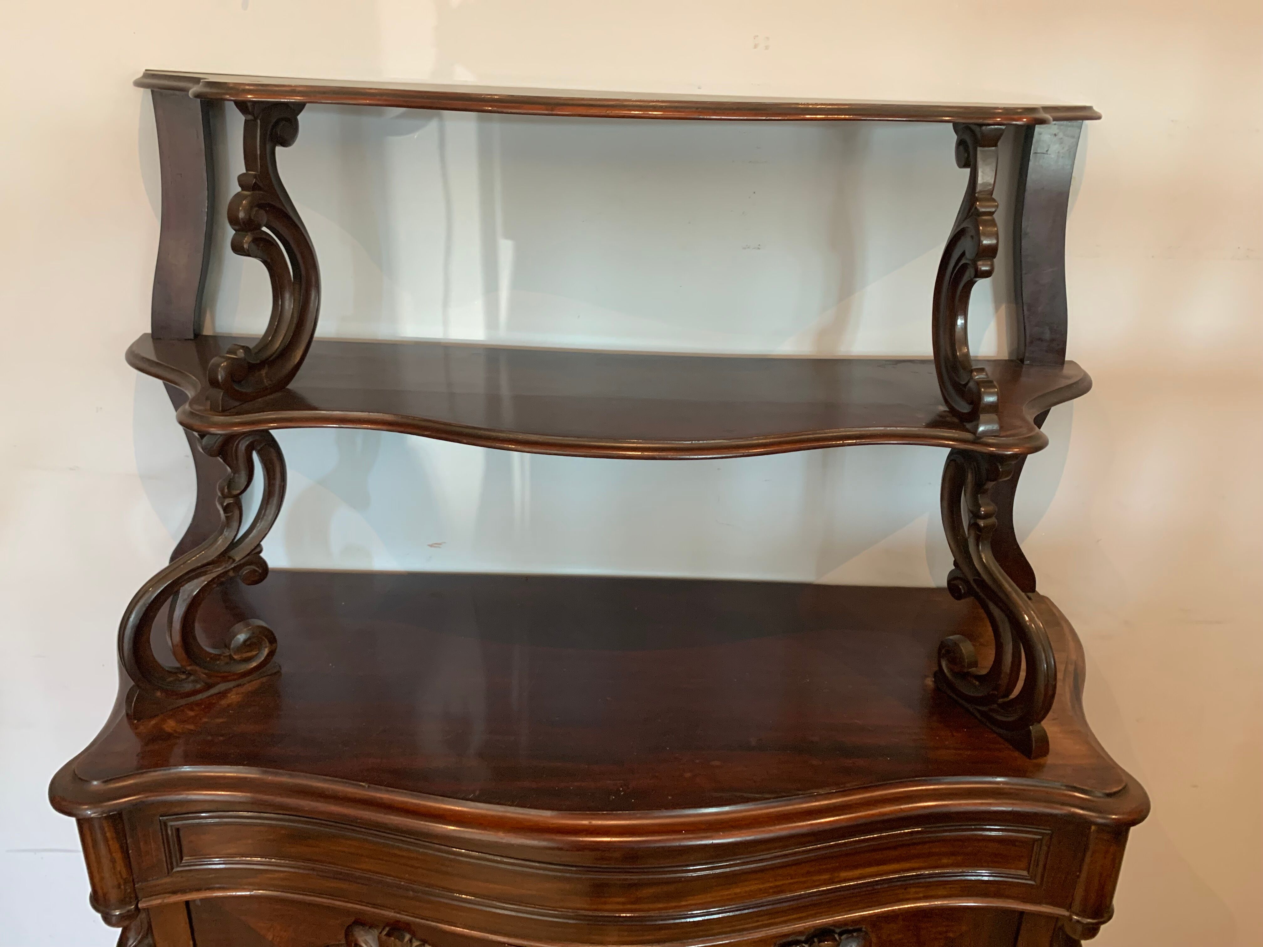 Louis Philippe cupboard in mahogany and nineteenth century veneer