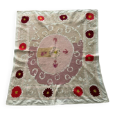 Vintage hand-embroidered tablecloth 122x131 cm
