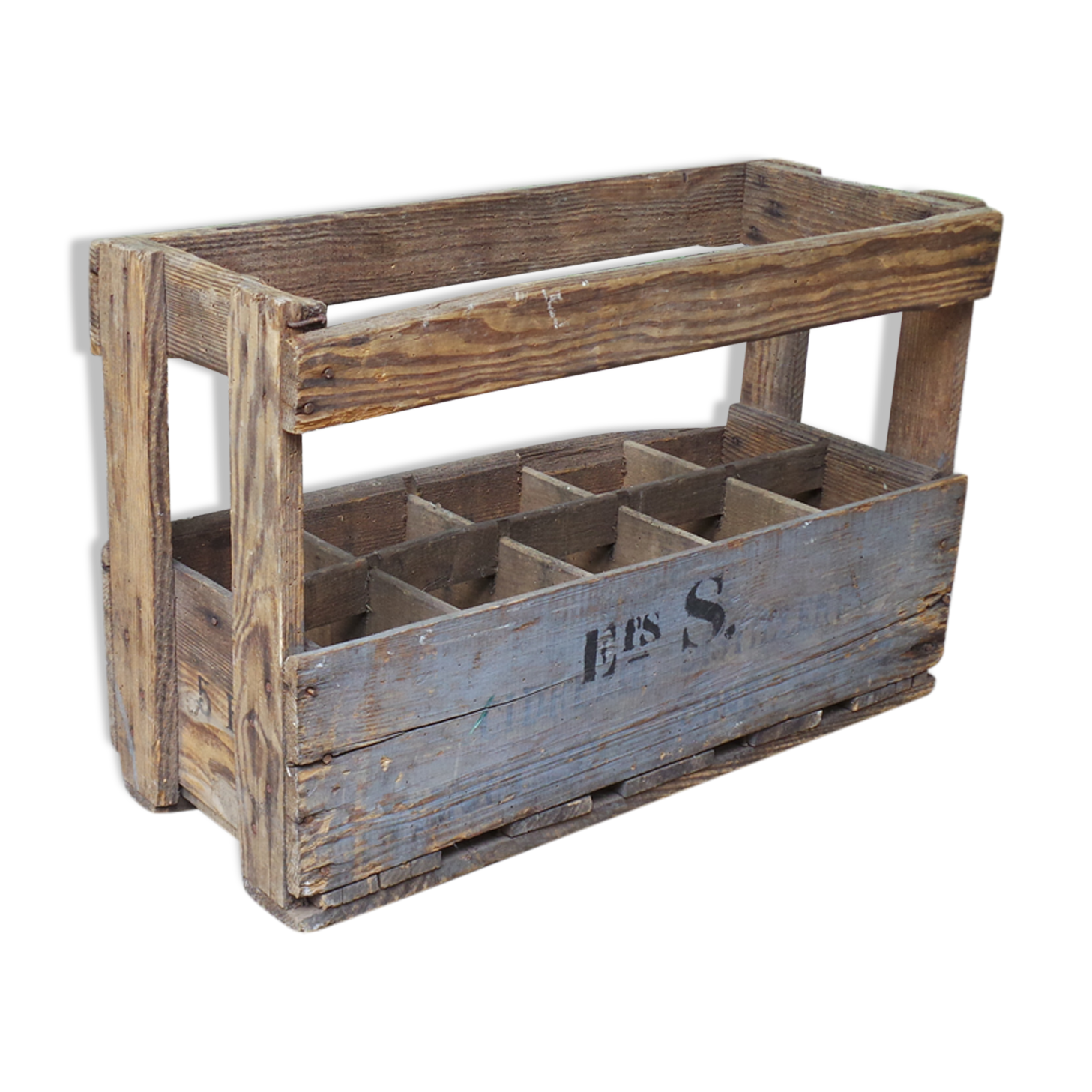 Old bottles wooden door