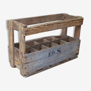 Porte bouteilles ancien en bois