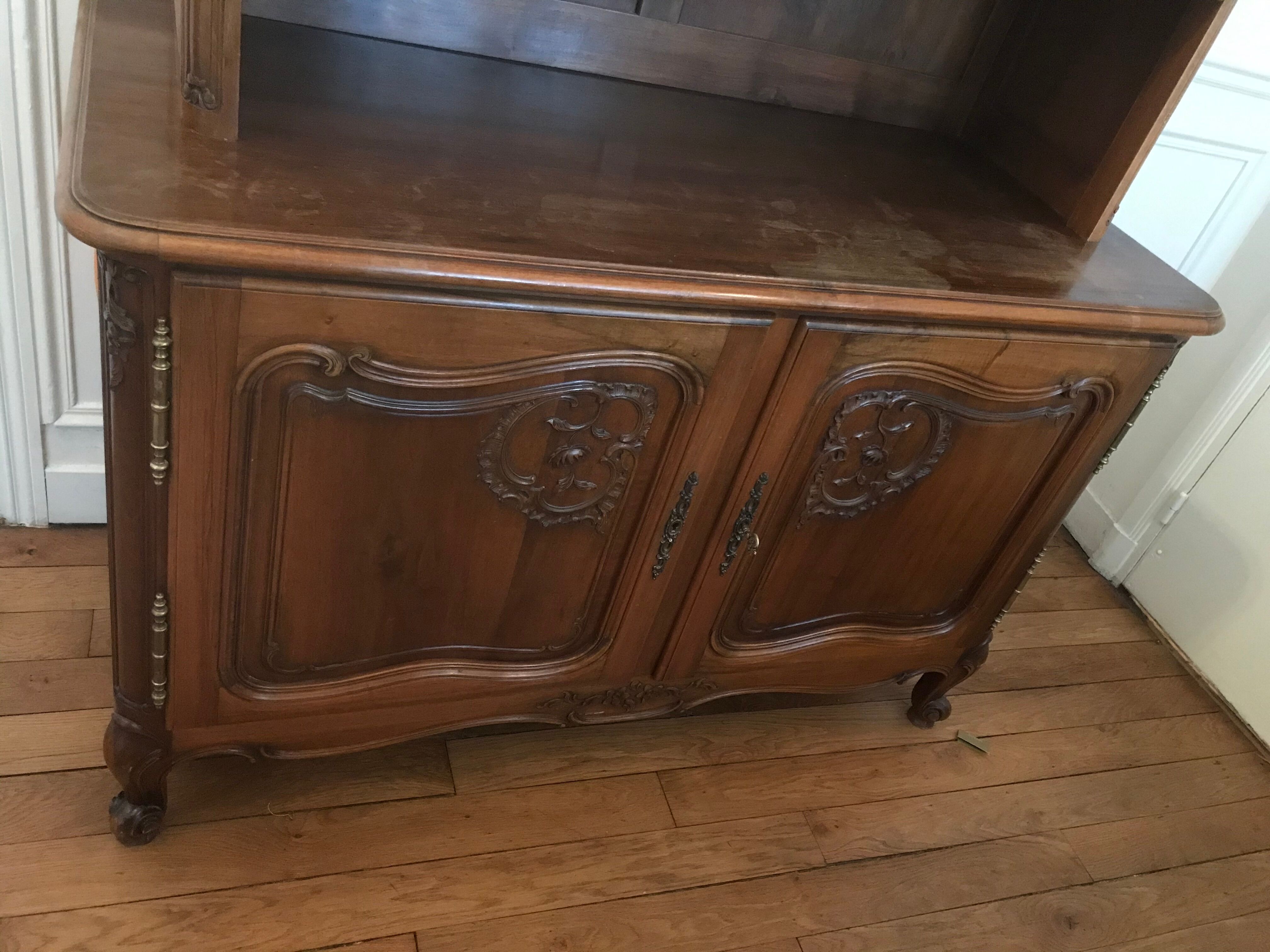 Old library in massive oak