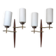 Large pair of modernist wall lights from LUNEL