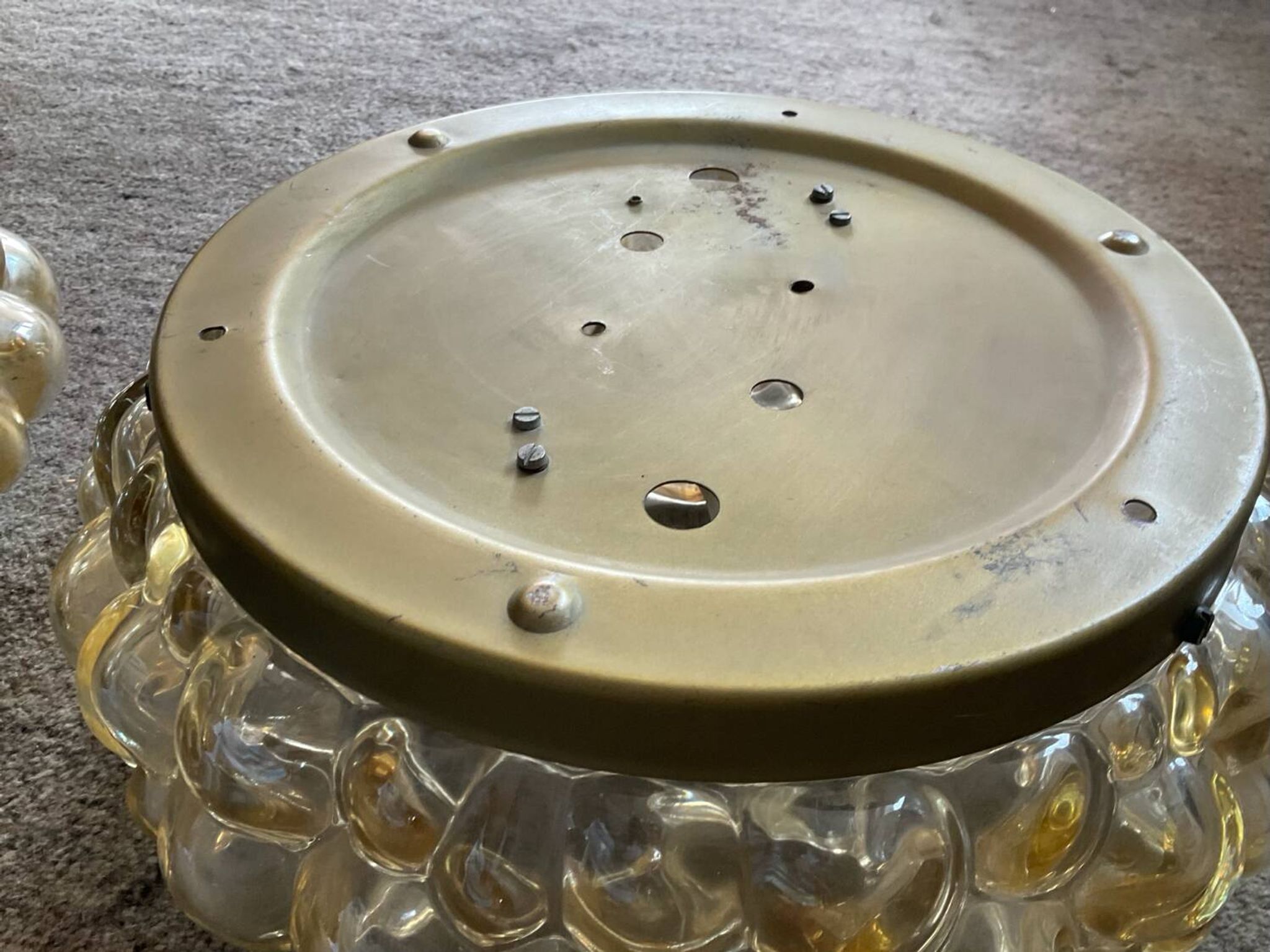 Pair of Bubble-Helana Tynell wall lights or ceiling lights from the 1970s.