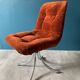 Series of 6 velvet/chrome swivel chairs from the 70s