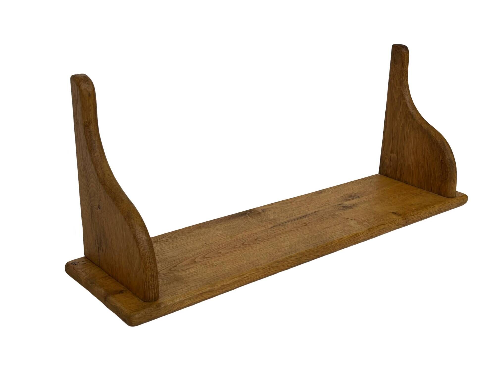 Vintage shelf  in oak wall rack book 1970s wood minimalist design