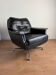 Fauteuil vintage édité par Möbel Mann – noir élégant