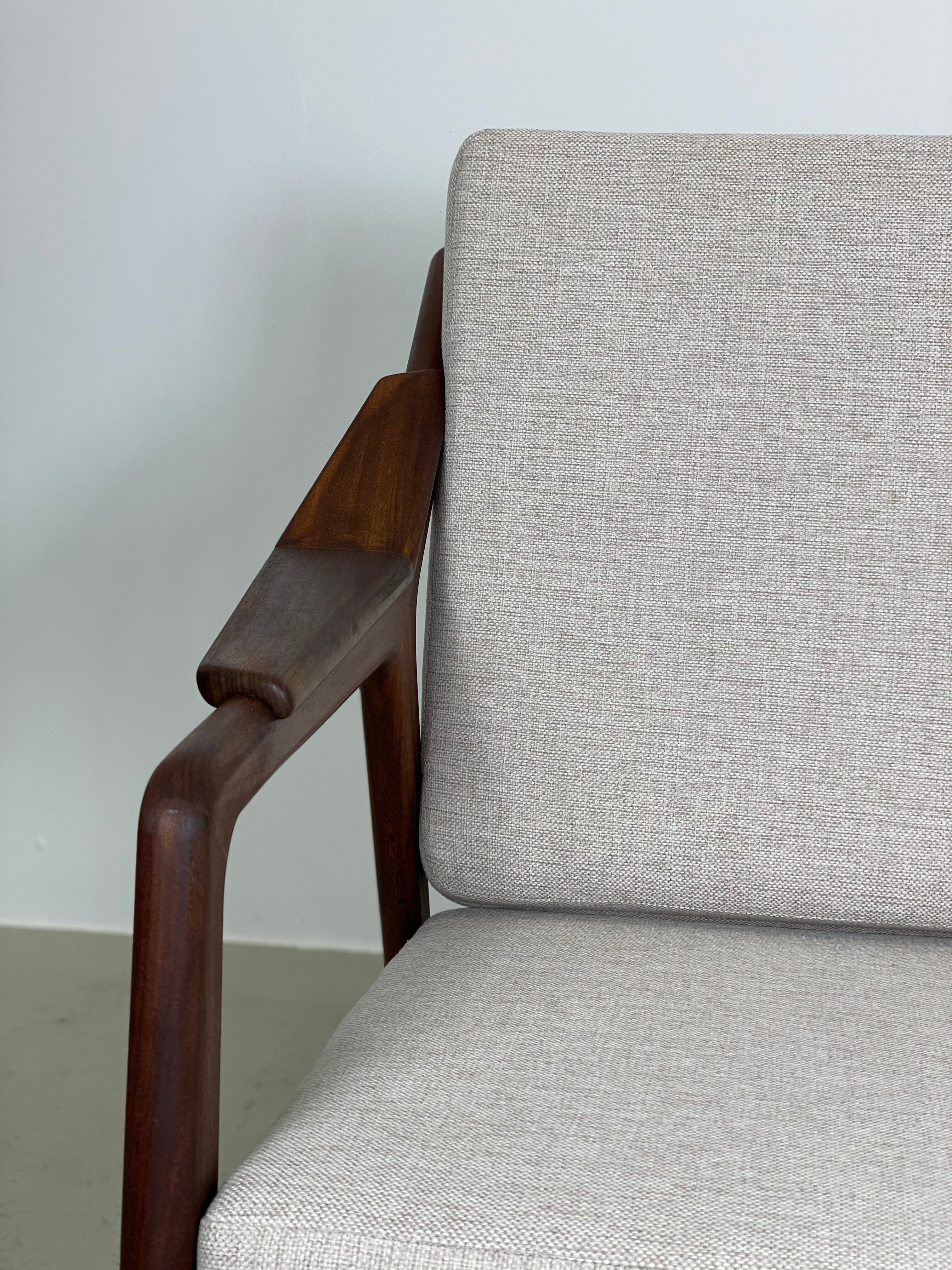 Danish easy chair in afromosia by Brockmann Petersen for Randers, 1960s