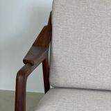 Danish easy chair in afromosia by Brockmann Petersen for Randers, 1960s