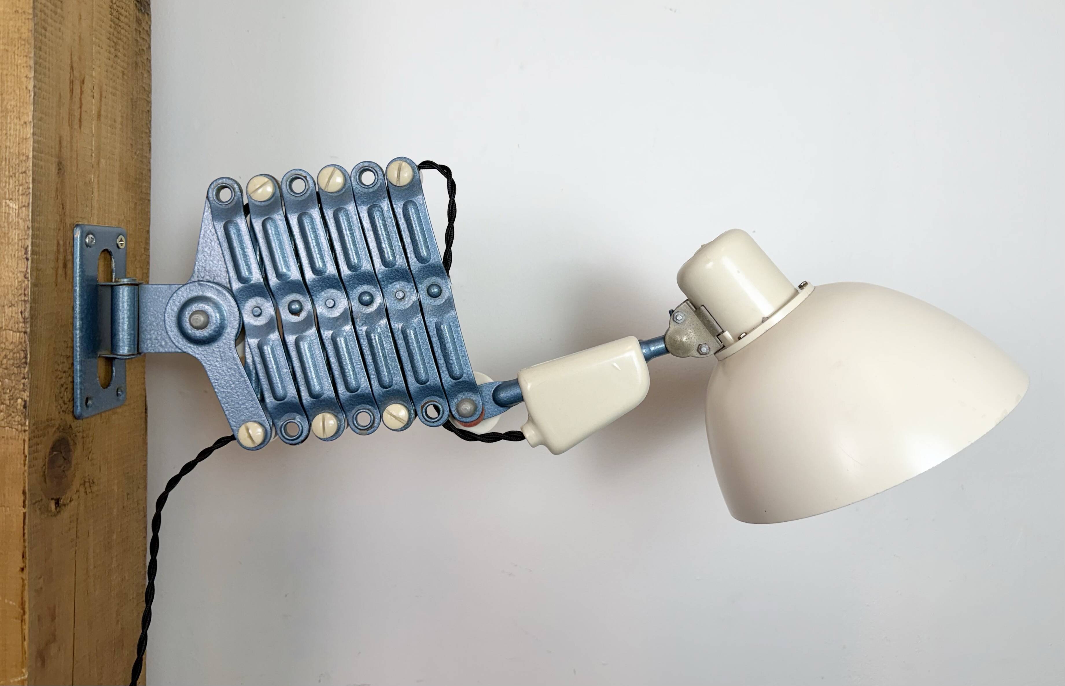 Industrial East German Scissor Lamp from Reif Dresden, 1950s
