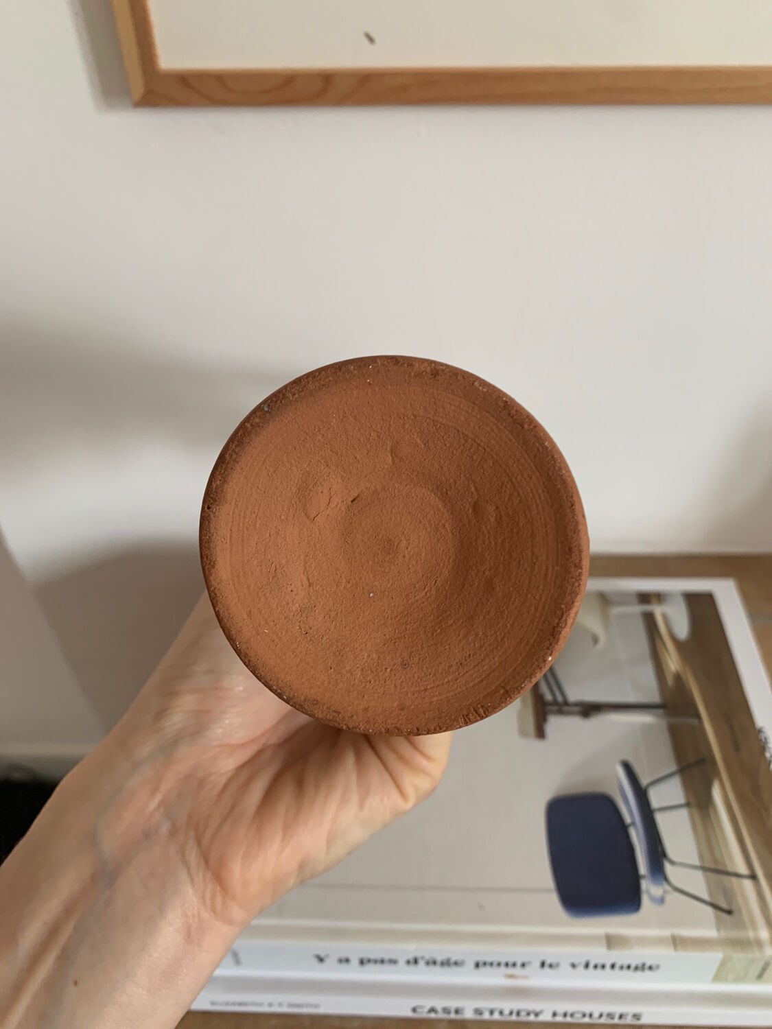 Decorative pot or vase in terracotta clay