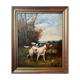 HST painting Marcel Falcinelli (1900-1980) "Dog on the lookout" + frame