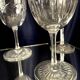 Suite de 3 verres a eau ou a vin en cristal taille