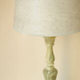 Green and Grey Marbled Table Lamp - Early 20th Century Vintage Table Lamp