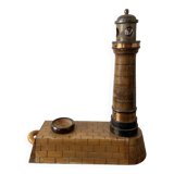 Souvenir lighthouse lamp from Calais in wood