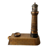 Souvenir lighthouse lamp from Calais in wood