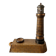 Lampe phare souvenir de Calais en bois