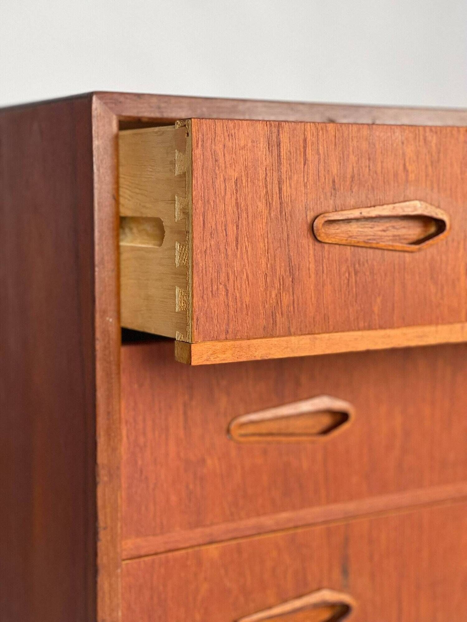 Scandinavian teak chest of drawers from the 1960s.
