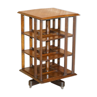 Victorian revolving oak library from around 1880