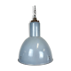 Bauhaus Grey Enamel Industrial Pendant Lamp, 1950s