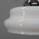 Italian mid-century glass pendant lamp chrome ceiling light 1960s